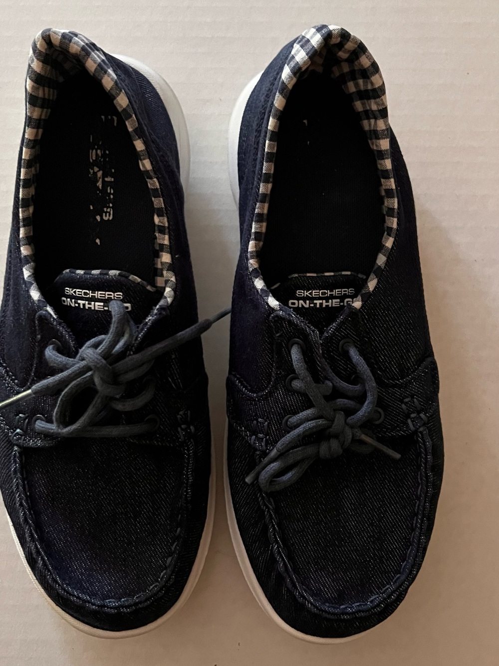Skechers women’s Navy Casual Lace-Up Deck Shoes